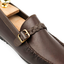 Load image into Gallery viewer, Saffiano Moccasins - Brown