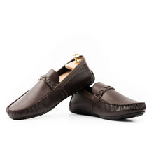Load image into Gallery viewer, Saffiano Moccasins - Brown