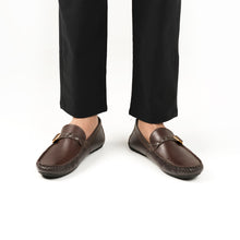 Load image into Gallery viewer, Saffiano Moccasins - Brown