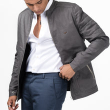 Load image into Gallery viewer, Cotton Checkered Jacket-Grey