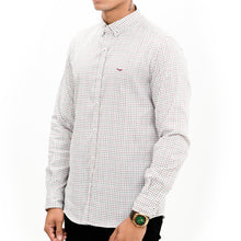 Load image into Gallery viewer, White & Green Checkered Casual Shirt