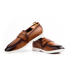 Load image into Gallery viewer, Modern Two-Toned Loafers - Tan