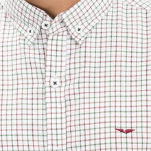 Load image into Gallery viewer, White & Green Checkered Casual Shirt