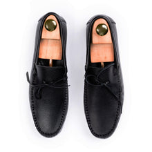 Load image into Gallery viewer, Laced Leather Moccasins - Black