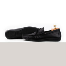 Load image into Gallery viewer, Laced Leather Moccasins - Black