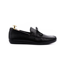 Load image into Gallery viewer, Laced Leather Moccasins - Black