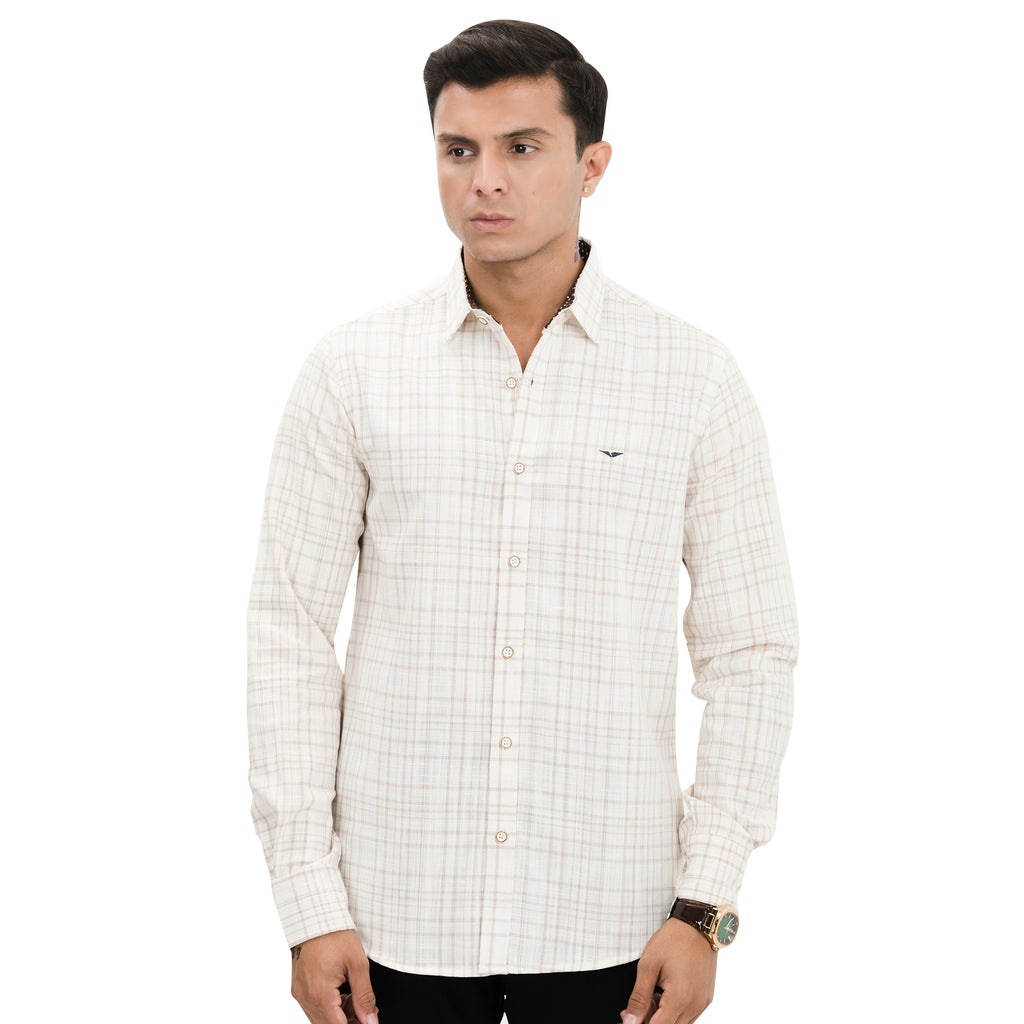 Smart Beige Casual Shirt