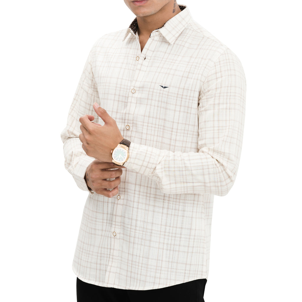 Smart Beige Casual Shirt