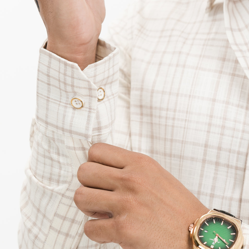 Smart Beige Casual Shirt