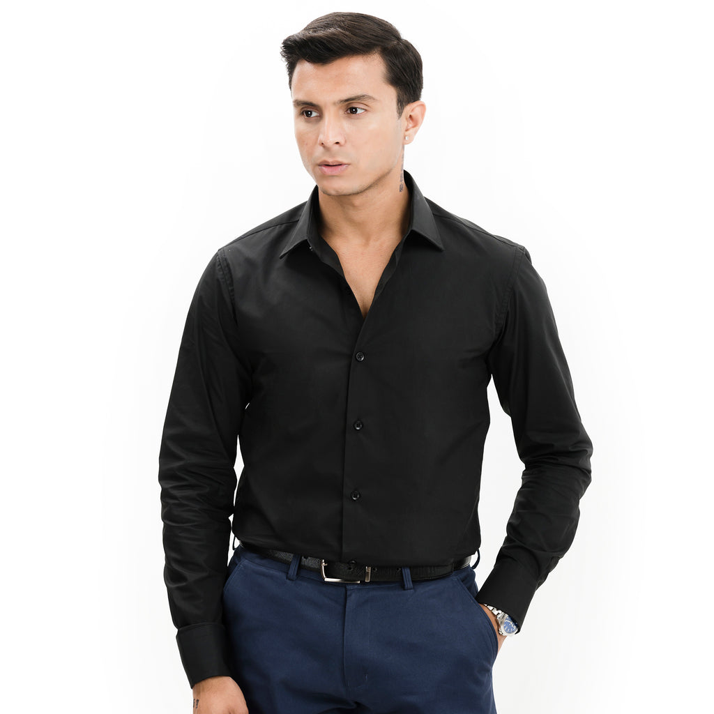 Black Classic Collar Shirt