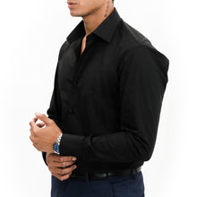 Load image into Gallery viewer, Black Classic Collar Shirt