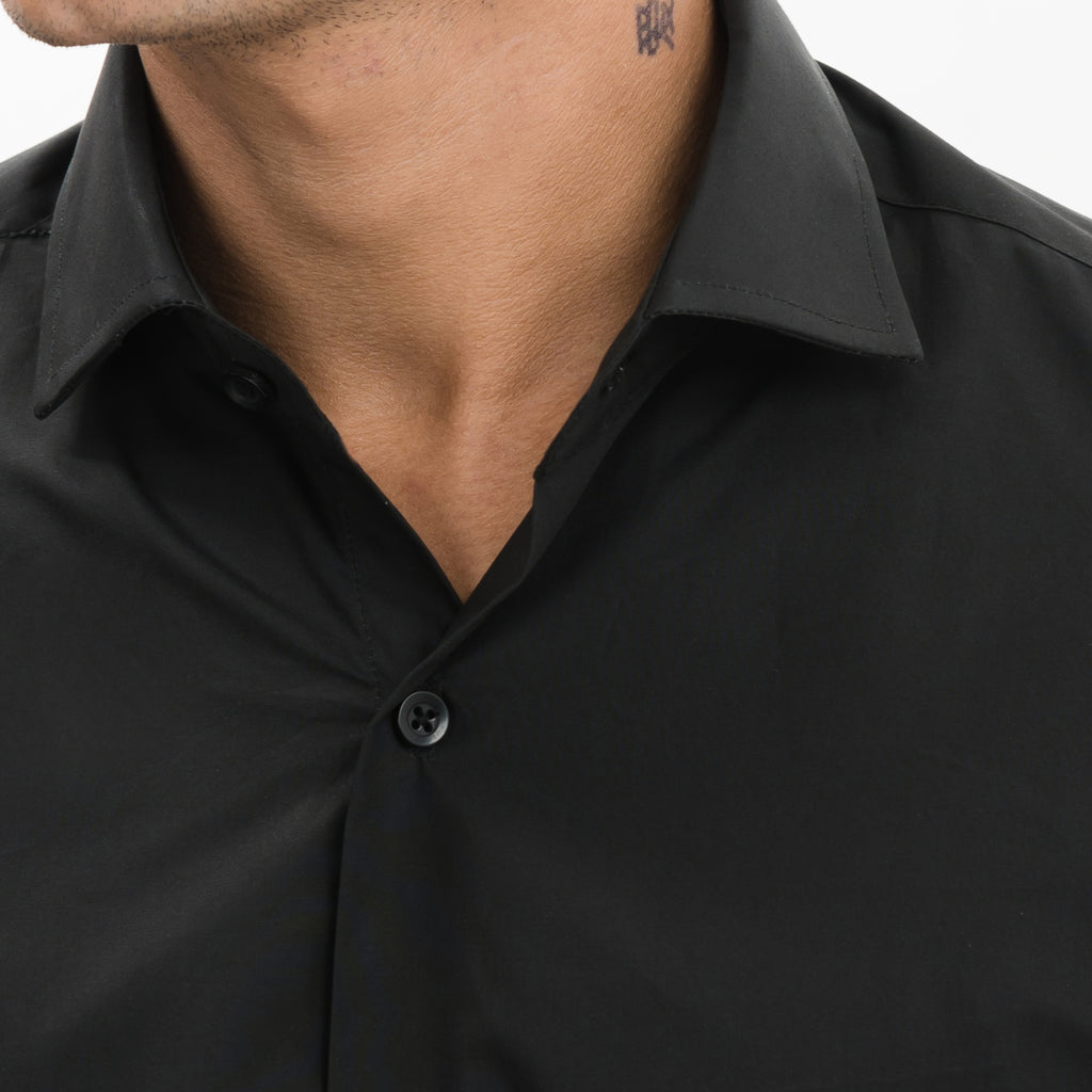 Back Cutaway Collar Shirt