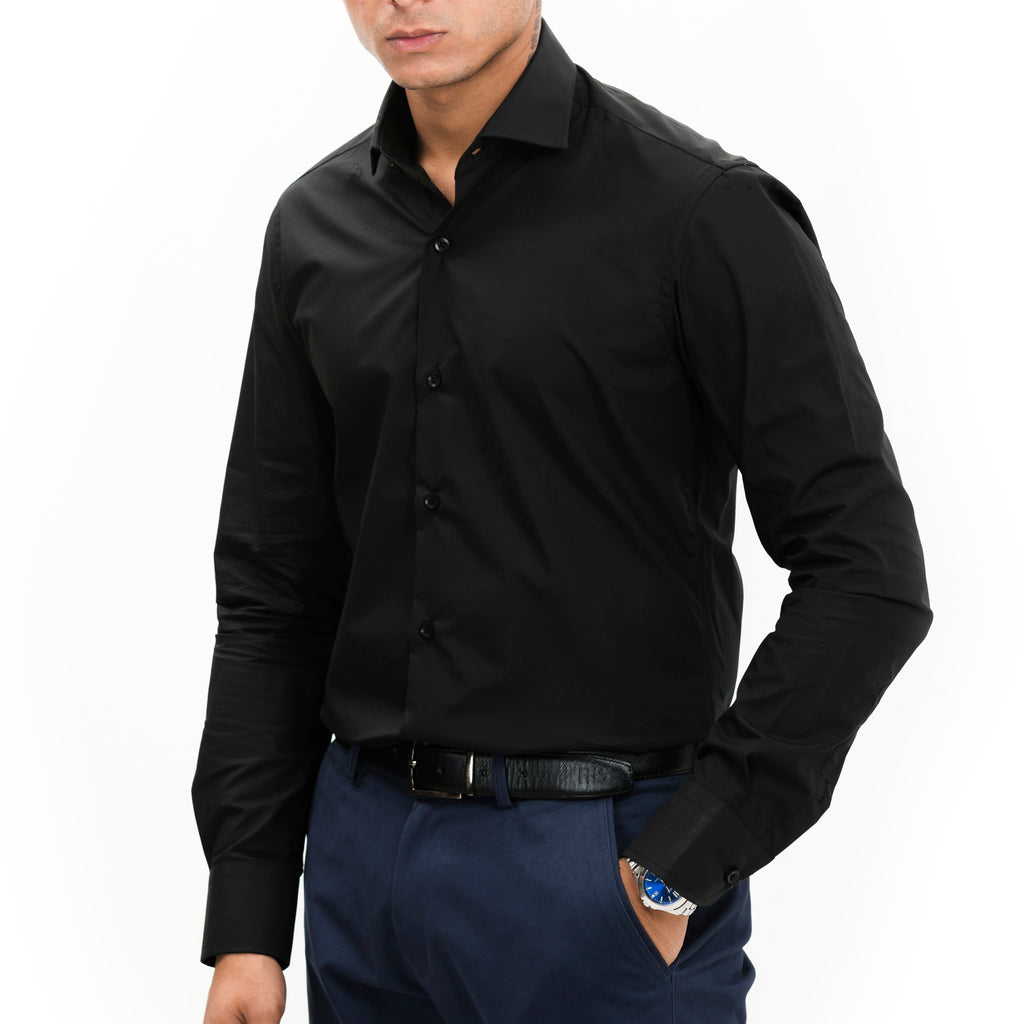 Back Cutaway Collar Shirt