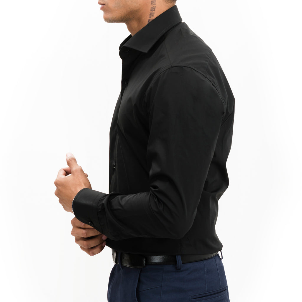 Back Cutaway Collar Shirt