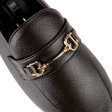 Load image into Gallery viewer, Golden Buckled Loafers-Dark Brown
