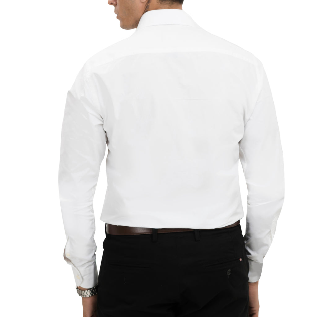 White Cutaway Collar Shirt