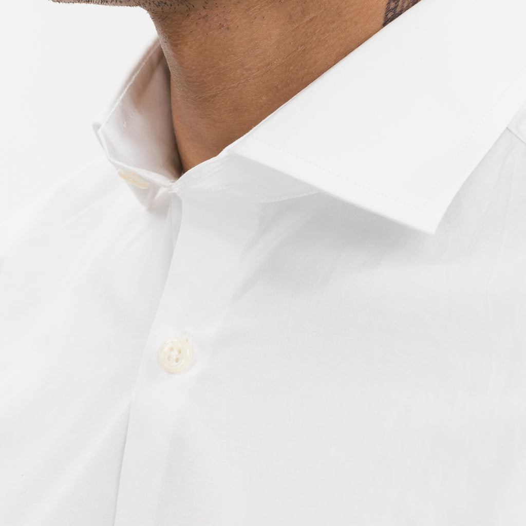 White Cutaway Collar Shirt