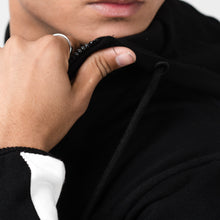 Load image into Gallery viewer, Black and White Fleece Hoodie
