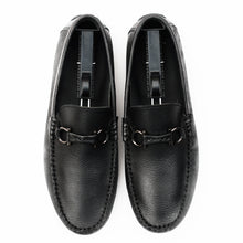 Load image into Gallery viewer, Stitched Horse Bit Buckled Moccasin-Black