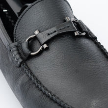 Load image into Gallery viewer, Stitched Horse Bit Buckled Moccasin-Black