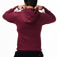 Load image into Gallery viewer, Maroon and White Fleece Hoodie