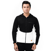 Load image into Gallery viewer, Black and White Fleece Hoodie