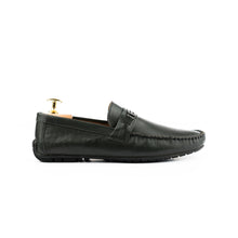 Load image into Gallery viewer, Ostrich Embossed Moccasins - Olive