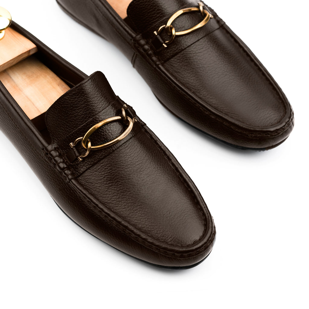 Regal Buckled Leather Moccasins - Brown