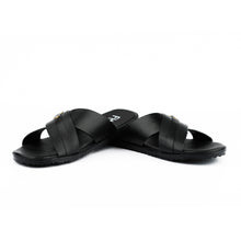 Load image into Gallery viewer, Cross-Strapped Buckled Slippers - Black