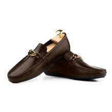 Load image into Gallery viewer, Regal Buckled Leather Moccasins - Brown