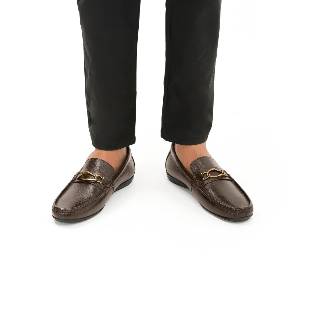 Regal Buckled Leather Moccasins - Brown