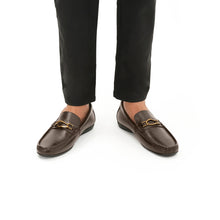 Load image into Gallery viewer, Regal Buckled Leather Moccasins - Brown