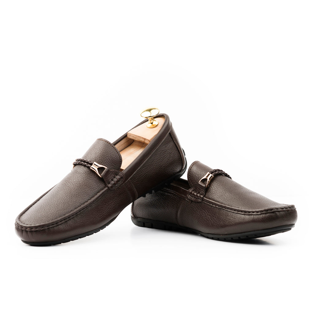 Rope Accent Luxe Moccasins - Brown