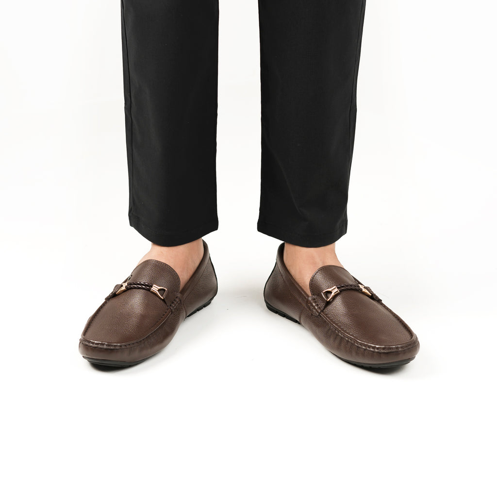 Rope Accent Luxe Moccasins - Brown
