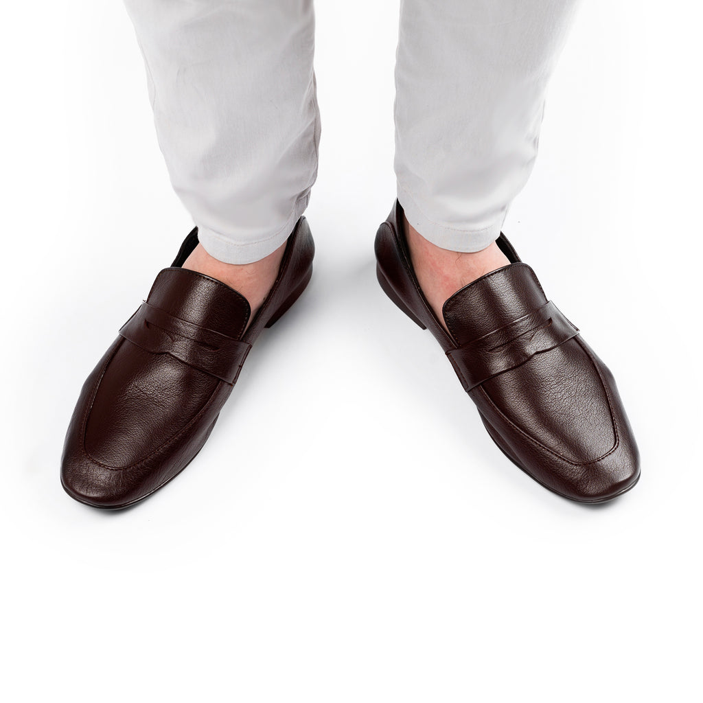 Full Grain Comfort Loafers - Brown