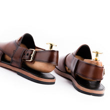 Load image into Gallery viewer, Sleek Peshawari Sandals - Brown