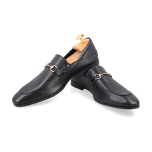 Load image into Gallery viewer, Classic Crocodile Embossed Loafers - Black