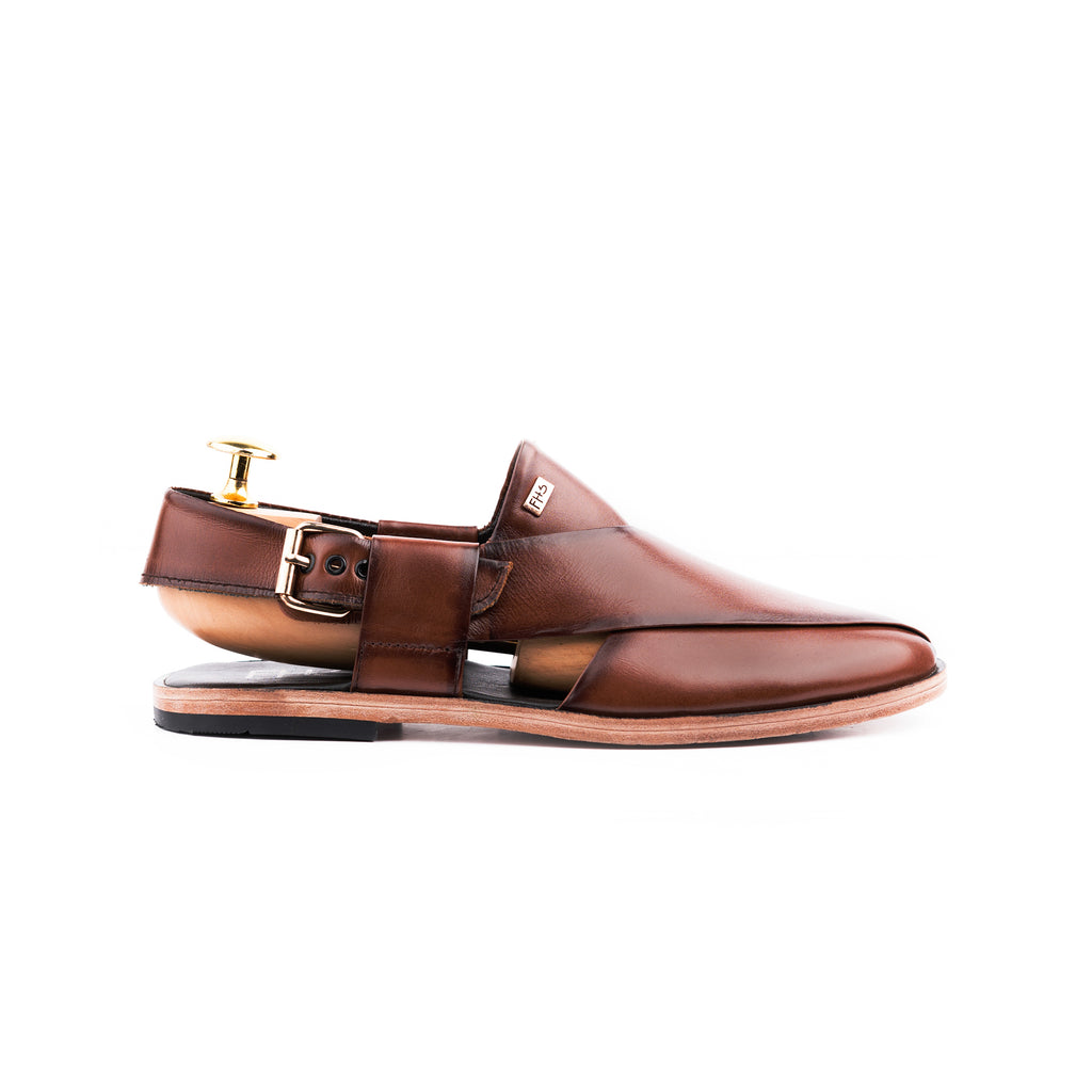 Sleek Peshawari Sandals - Brown