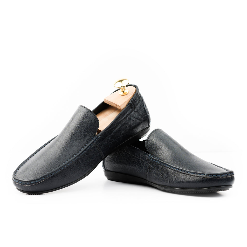 Comfortable Adaptive Moccasins - Navy