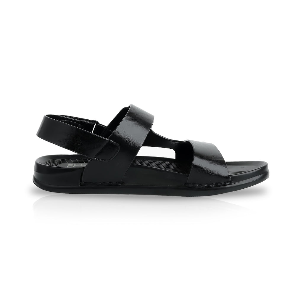 Signature Microfibre Sandals - Black