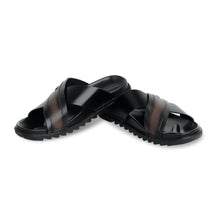Load image into Gallery viewer, Classic Comfort Leather Slippers - Black