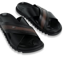Load image into Gallery viewer, Classic Comfort Leather Slippers - Black