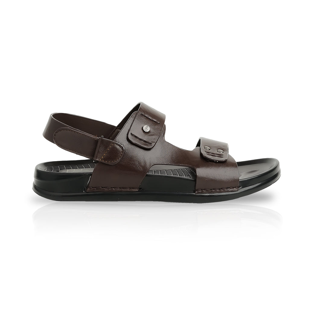 Signature Microfibre Sandals - Brown