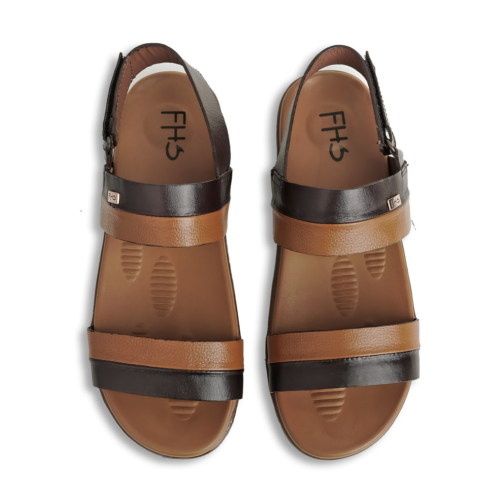 FHS Dual Tone Sandals - Brown
