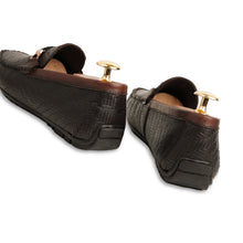 Load image into Gallery viewer, Weave Patterned Moccasins - Brown