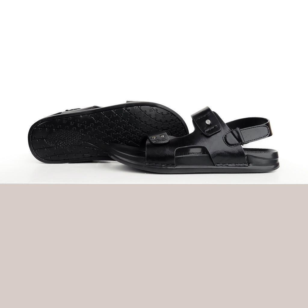 Signature Microfibre Sandals - Black