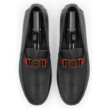 Load image into Gallery viewer, FHS Golden Buckled Moccasins-Black