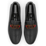 FHS Golden Buckled Moccasins-Black
