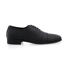 Load image into Gallery viewer, Grain leather Panelled Oxfords-Black