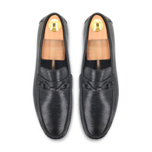 Load image into Gallery viewer, Metallic Twisted Buckled Moccasins - Black